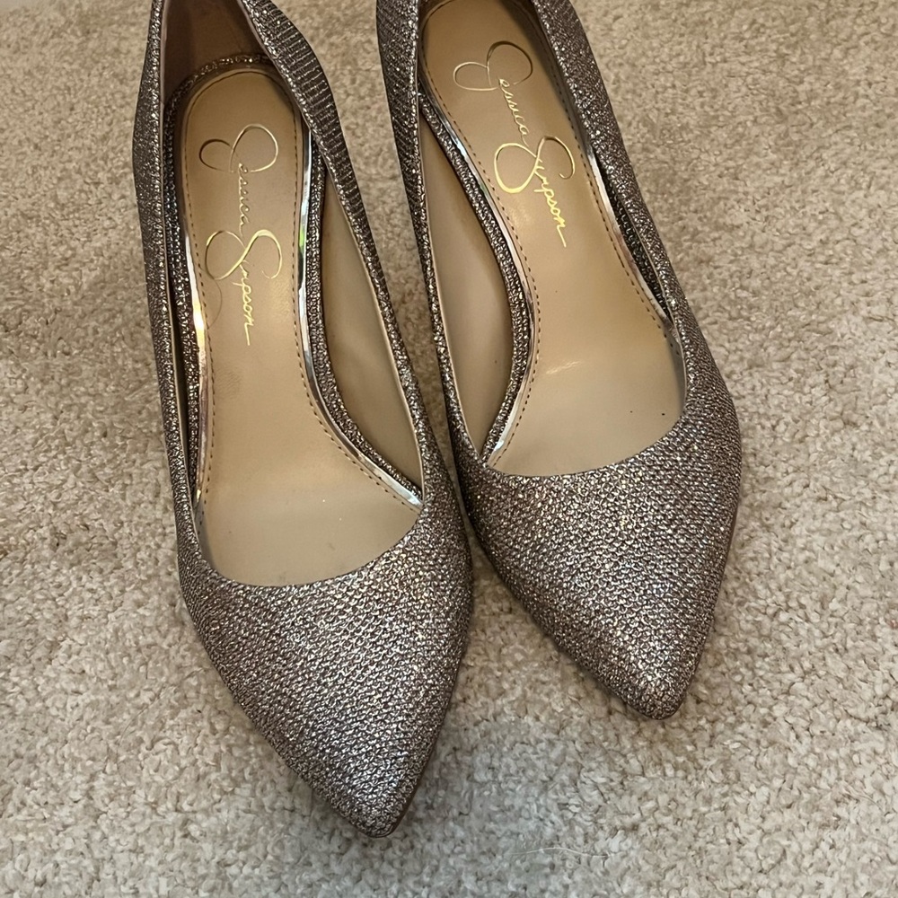 Gold Pumps Heels Jessica Simpson 7.5